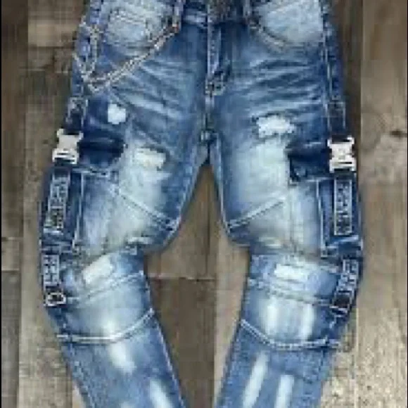 NWOT REELISTIK NYC- CARGO JEANS-BLUE